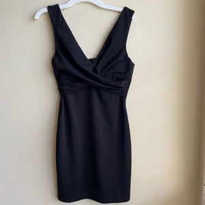 Black bodycon party dress